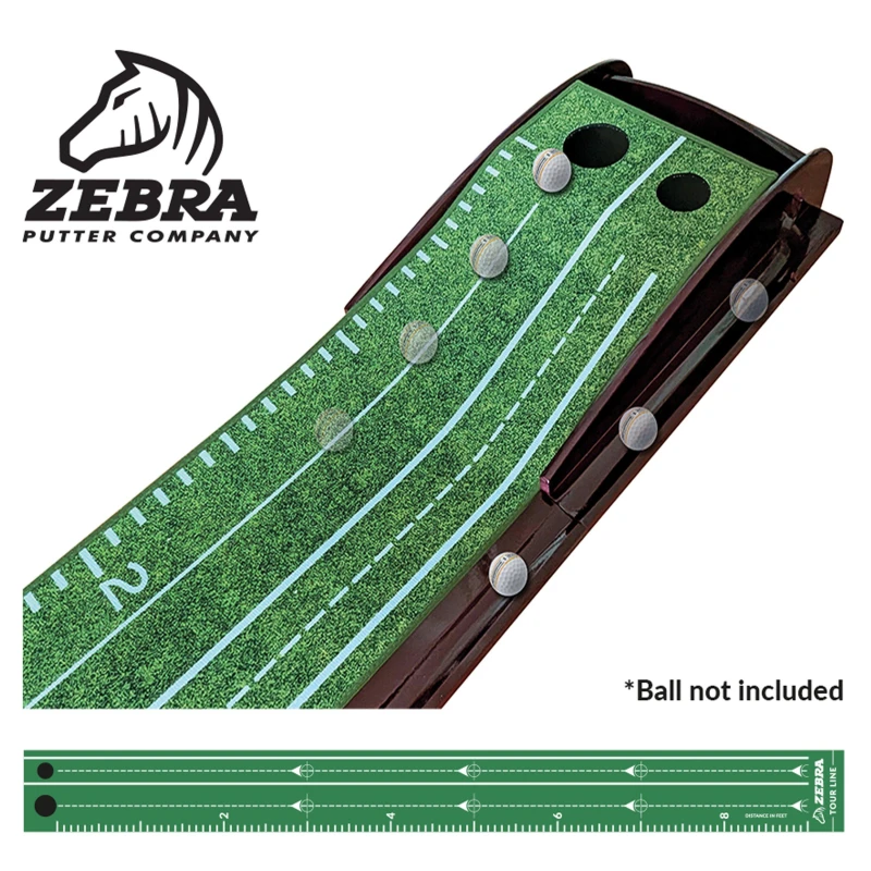 Image of Zebra Deluxe Wooden Putting Mat Green unisex One Size