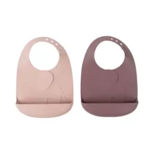 Image of Done By Deer Elphee 2 Pack Peekaboo Bib - Powder