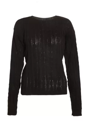 Image of Quiz Black Knitted Top - 8