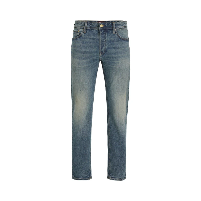 Image of Jack and Jones & Jones Mike tapered fit jean in mid wash Blu Blue Denim male 30W/30L