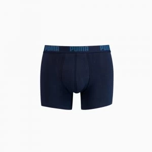 Image of PUMA Mens Basic Boxer Shorts 2 Pack, Dark Blue, size Medium, Clothing