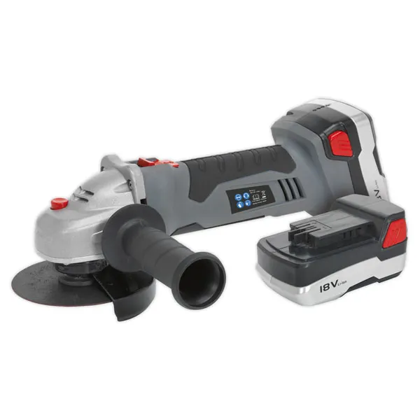 Image of Sealey CP5418V Cordless Lithium-ion Angle Grinder Ø115mm 18V 1hr Charge