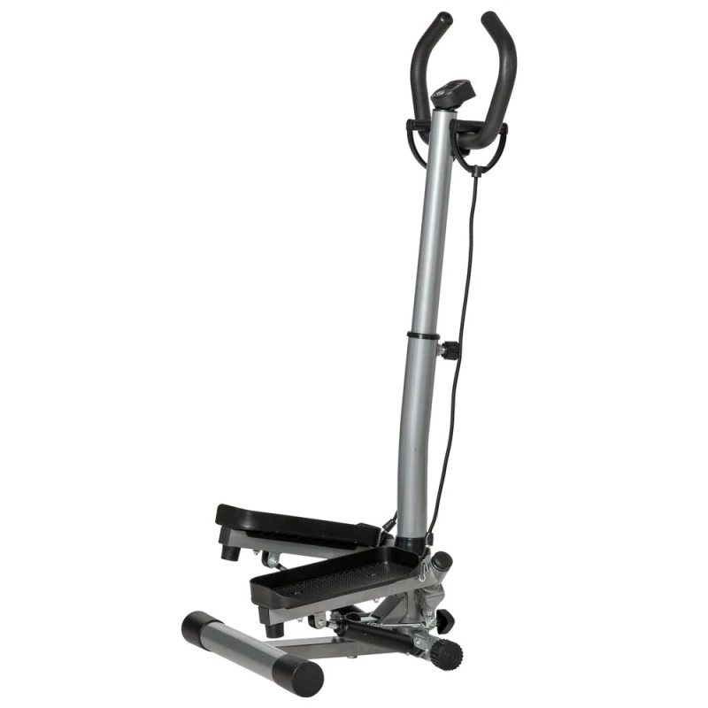 Image of HOMCOM HOMCOM Adjustable Twist Stepper Step Machine For Home Gym Office Aerobic Workout in Silver Size: Standard Silver Standard Unisex 505672534779