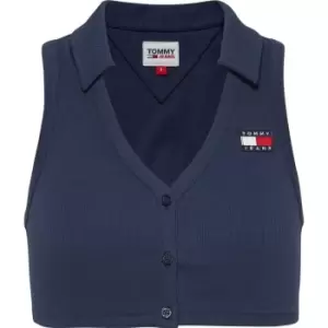 Image of Tommy Jeans Tjw Ultr Crp XS Badge Sl Polo - Blue