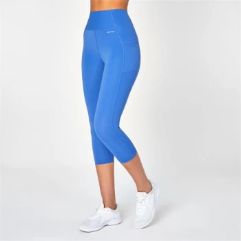 Image of USA Pro High Rise Capri Cropped Leggings - Blue