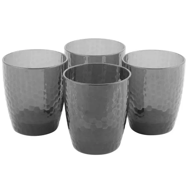 Image of Cambridge Fete Hammered 4 Tumbler Set - Grey CM07650GEU7