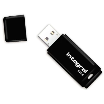 Image of Integral USB 2.0 Flash Drive 64GB - Black