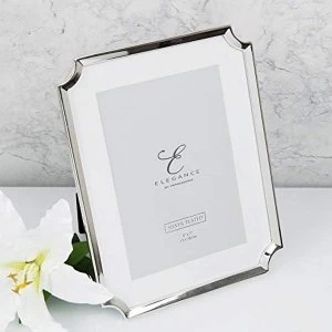 Image of 5" x 7" - Elegance Silver Plated Scallop Edge Photo Frame