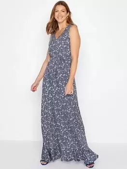 Image of Long Tall Sally Ditsy Print Maxi Dress - Blue, Size 16, Women