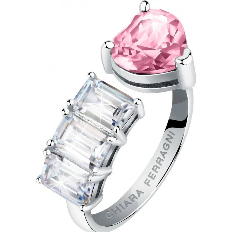 Image of Chiara Ferragni Womens Stackable Metalwork Stack Rings Multi female 14