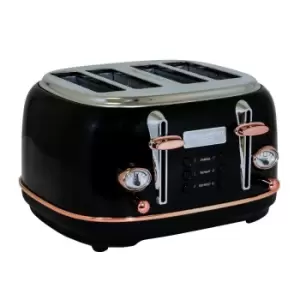Image of Charles Bentley 4 Slice Stainless Steel Toaster TORE01BLK