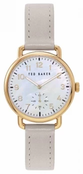 Image of Ted Baker Womens Hannah Grey Leather Strap Mother Watch