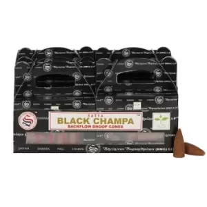 Image of Black Champa Backflow Dhoop Cones by Satya