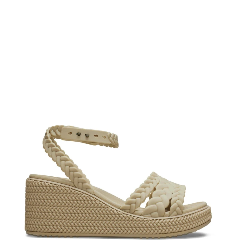 Image of Crocs Women Brooklyn Woven Ankle Strap Sandals Chai 5