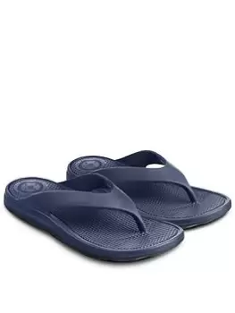 Image of TOTES Ladies Solbounce with Toe Post Sandals - Navy, Size 7, Women