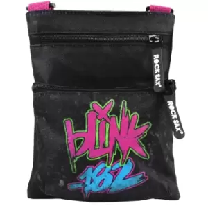 Image of Rock Sax Blink 182 Logo Crossbody Bag (One Size) (Black)
