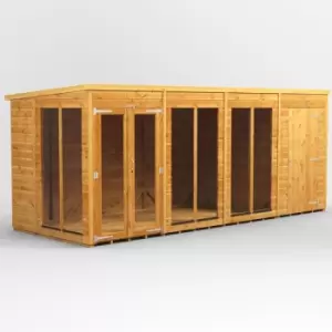 Image of 16x6 Power Pent Summerhouse Combi Building including 4ft Side Store