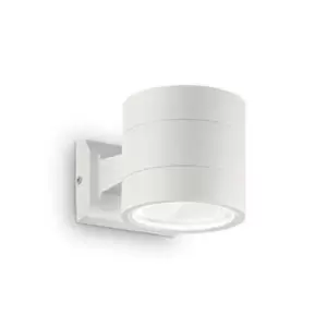 Image of Snif Round 1 Light Outdoor Up Down Wall Light White, Putty IP54, G9