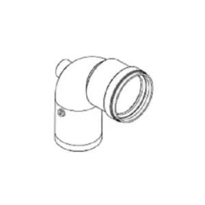 Image of Ideal V3 High Level Flue 90 Deg Elbow 203229 - 207763