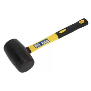 Image of Sealey Premier Rubber Mallet 1.5lb with Fibreglass Shaft