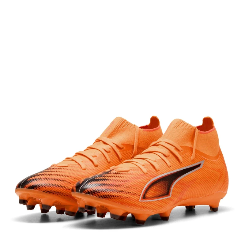 Image of Puma PUMA Puma Ultra 5 Match Adults Firm Ground Football Boots Orange/Black male 9 (43)