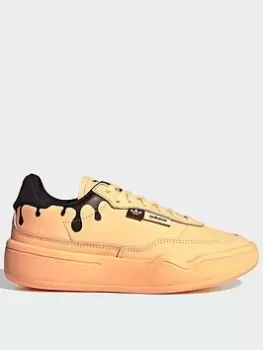 Image of adidas Originals Her Court Shoes, Orange/Black, Size 3.5, Women