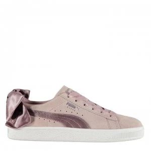 Image of Puma Bow Suede Trainers - Elderberry