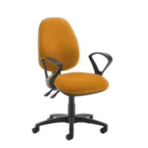 Image of Dams MTO Jota High Back Operator Chair with Fixed Arms - Costa Blue