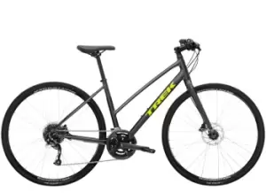 Image of 2023 Trek FX 2 Disc Stagger Hybrid Bike in Satin Lithium Grey
