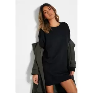 Image of I Saw It First Ultimate Oversized Sweatshirt Dress - Black