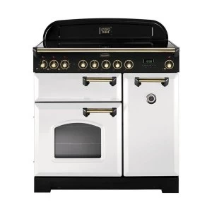 Image of Rangemaster CDL90ECWH-B Classic Deluxe 90cm Ceramic Range Cooker