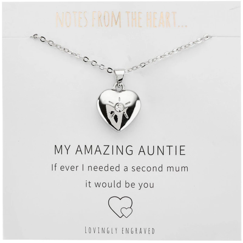 Image of Notes From The Heart NFTH MY AMAZING AUNTIE Silver unisex One Size