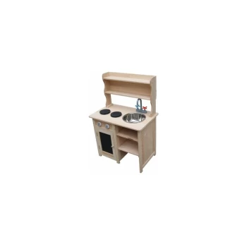 Image of Liberty House Toys - Kids Mud Kitchen Pretend Play Toy Set w/ Accessories - Natural