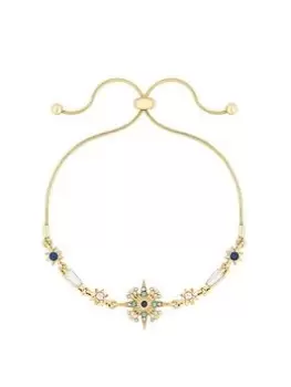 Image of Mood Gold Multi Coloured Crystal Celestial Toggle Bracelet