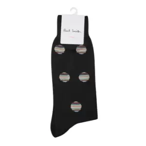 Image of PAUL SMITH Multi Polka Dot Socks - Black