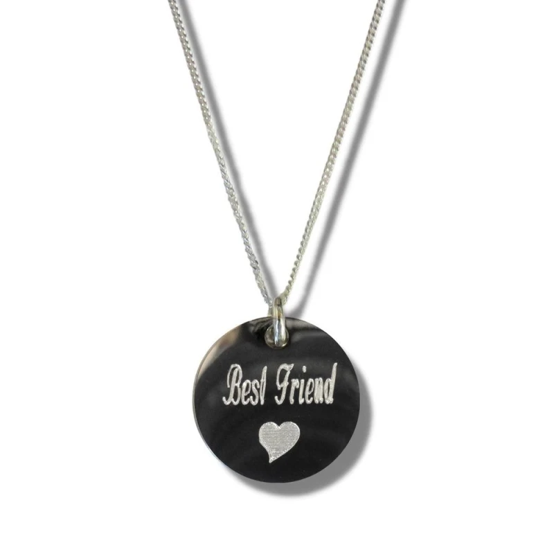 Image of Aye Do Gifts Best Friend Disc Necklace & Heart Symbol Ideal Birthday or Christmas Gift