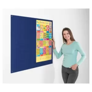 Image of Metroplan Eco-Colour Frameless Flame Resistant Noticeboard 600 x 900mm, Blue
