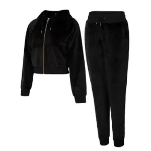Image of Miso Velour Track Set - Black