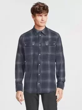 Image of G-Star RAW Worker Check Slim Fit Shirt - Blue, Size S, Men