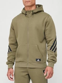 Image of Adidas Future Icon 3 Stripe Full Zip Hoodie