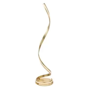 Image of Aria Integrated LED Floor Lamp Gold Leaf, White Acrylic