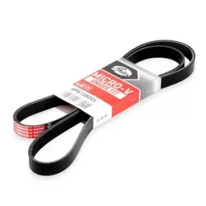 Image of GATES V-ribbed belt AUDI,SEAT 6PK1580XS 03L903137A,03L903137F,03L903137A Serpentine belt,Auxiliary belt,Poly V-belt,Ribbed belt,Multi V-belt,Poly belt