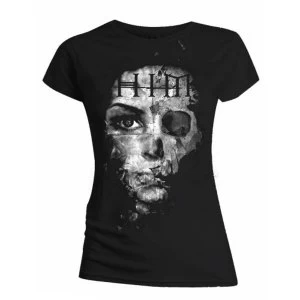 Image of HIM - Woman B&W Womens Medium T-Shirt - Black