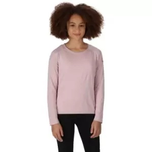 Image of Regatta Girls Junior Burlow Quick Drying Long Sleeve T Shirt 7-8 Years- Chest 25-26', (63-67cm)