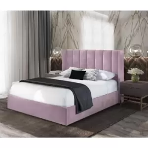 Image of Marilynn Upholstered Beds - Plush Velvet, Double Size Frame, Pink - Pink