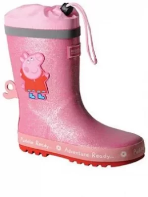 Image of Regatta Girls Peppa Pig Puddle Welly, Pink, Size 5
