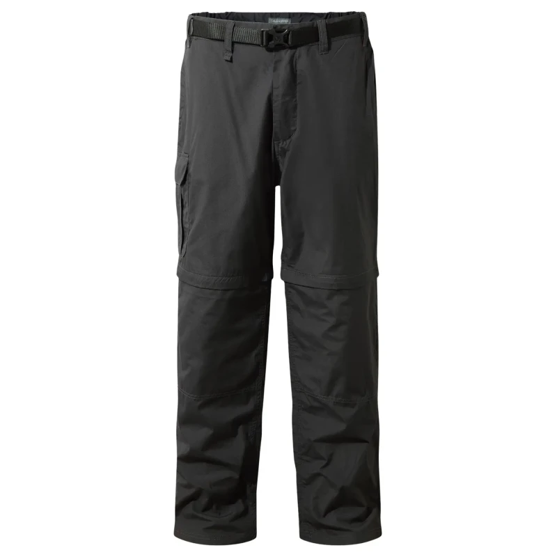 Image of Craghoppers Craghoppers Men Kiwi Convertible Trousers in Dark Grey Size: 30R Dark Grey 30R Male 5063260101257