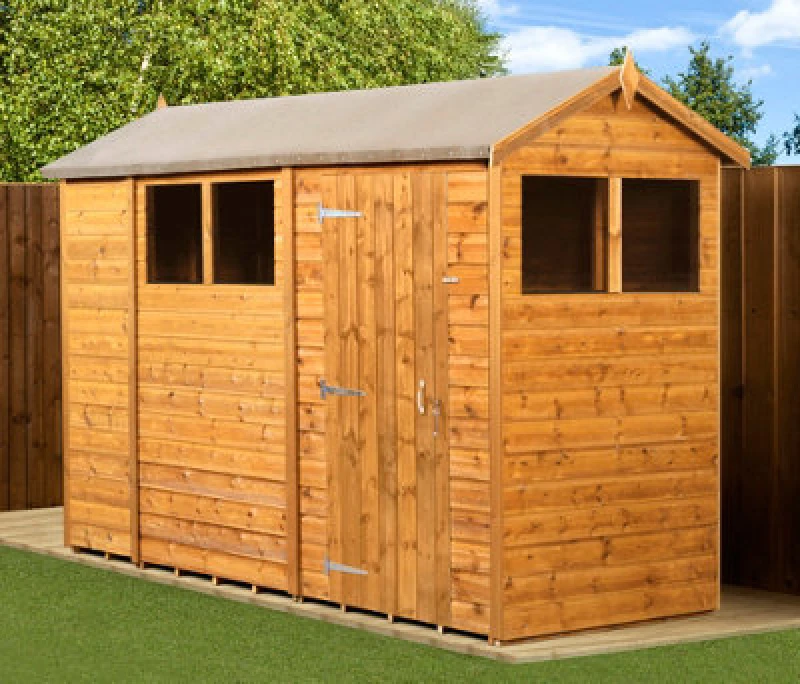 Image of Empire Sheds Empire Modular Apex 4X10 Dipped Treated Tongue And Groove Wooden Garden Shed Windows (4' X 10' / 4ft X 10ft) (4X10)