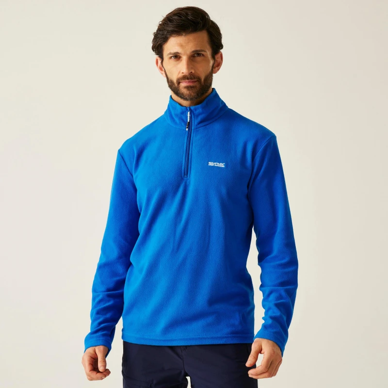 Image of Regatta Regatta Men 'Thompson' Lightweight Half Zip Fleece in Mid Blue Size: 5X-Large Mid Blue 5XL Male 5020436272265