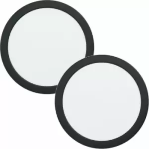 Image of Loops - 2 pack Wall / Ceiling Flush Downlight Black Recess Spotlight 16.5W led